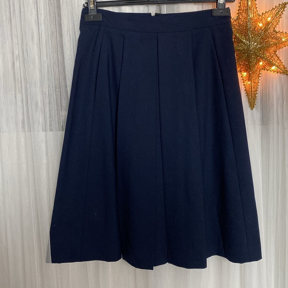 Theory Navy Full A-Line Skirt
